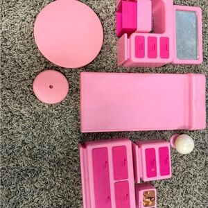 Vintage Pink Dollhouse Furniture Set